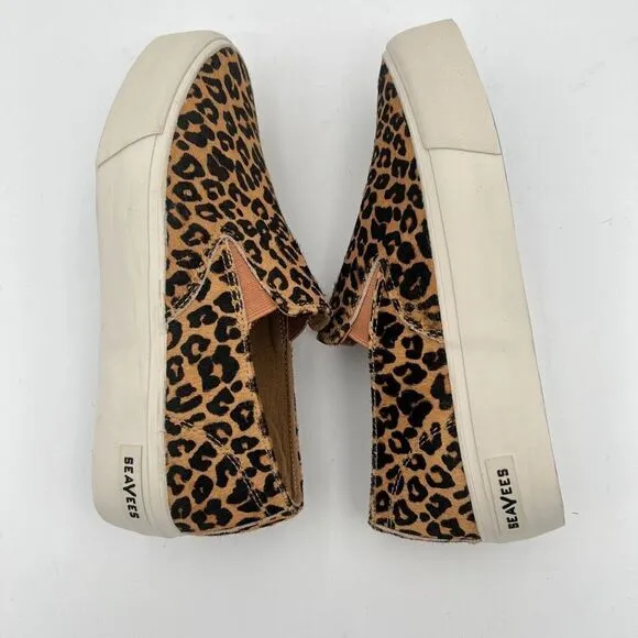 SeaVees Baja Platform Mulholland Cowhide Shoe Sneaker Leopard Women’s 8.5