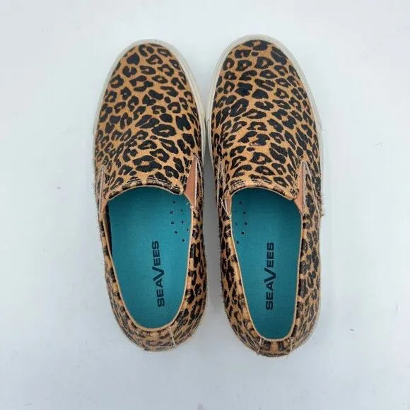 SeaVees Baja Platform Mulholland Cowhide Shoe Sneaker Leopard Women’s 8.5