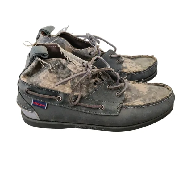 Sebago Docksides Men's Boat Shoes Green Leather Size 9.5 M