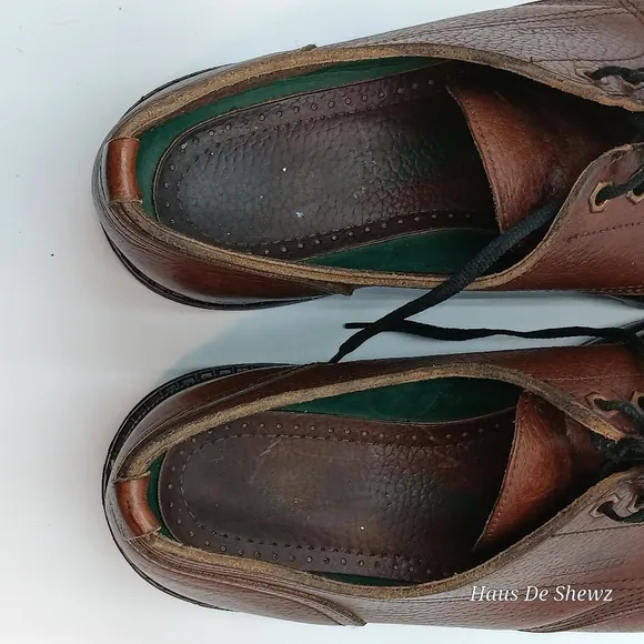 Sebago Handsewns Schooner Saddler's Leather Boat Shoes Tan Brown Men’s Size 10.5