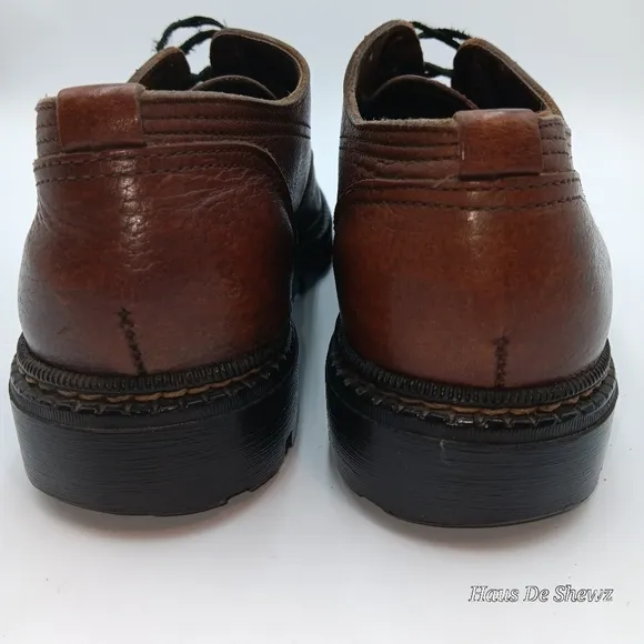 Sebago Handsewns Schooner Saddler's Leather Boat Shoes Tan Brown Men’s Size 10.5