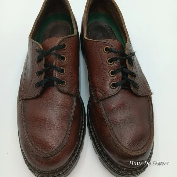 Sebago Handsewns Schooner Saddler's Leather Boat Shoes Tan Brown Men’s Size 10.5