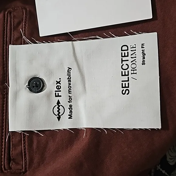 Selected homme pants slim straight new paris flex pants bitter chocolate 38 X 32