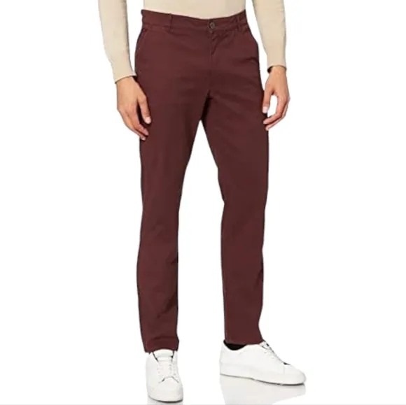 Selected homme pants slim straight new paris flex pants bitter chocolate 38 X 32
