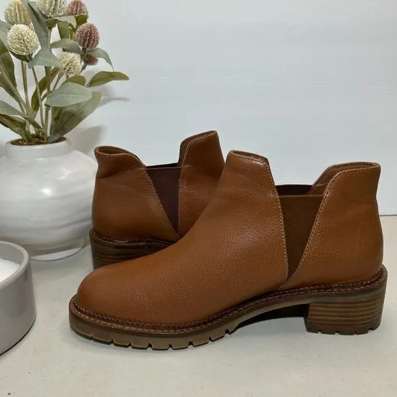 Seychelles Heart of Gold Bootie Cognac Ankle Boots Shoes Brown Women's 6.5 NWOB