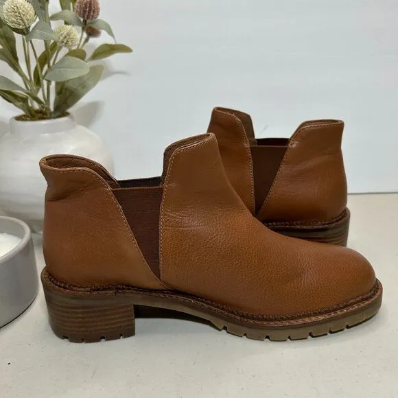 Seychelles Heart of Gold Bootie Cognac Ankle Boots Shoes Brown Women's 6.5 NWOB