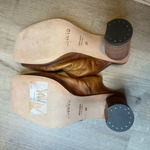 SHOTO fine Italian leather heeled sandals