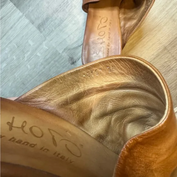 SHOTO fine Italian leather heeled sandals