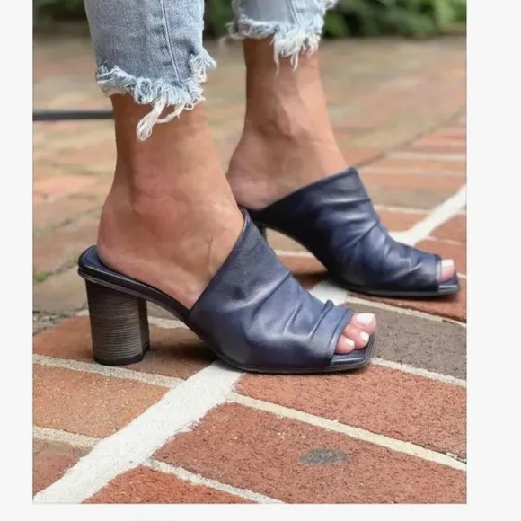 SHOTO fine Italian leather heeled sandals