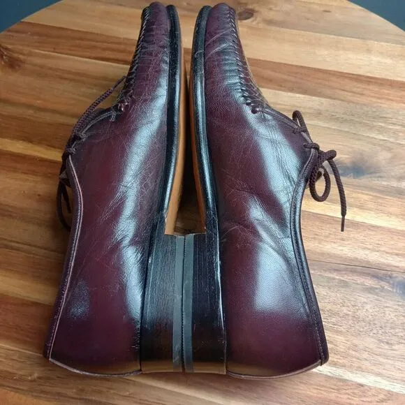 Sioux Germany Handcrafted Mens Shoes UK 8 Brown Woven Brown‎ Leather Brogue Moc