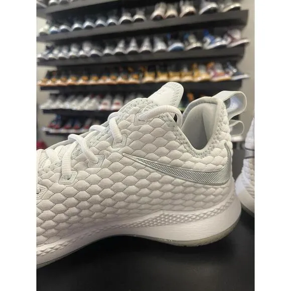 Size 11.5 - Nike Lebron Witness III Shoes White/Chrome