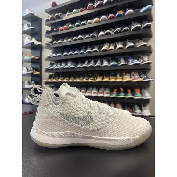 Size 11.5 - Nike Lebron Witness III Shoes White/Chrome