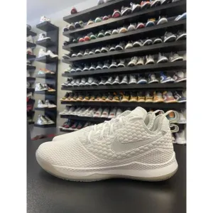 Size 11.5 - Nike Lebron Witness III Shoes White/Chrome