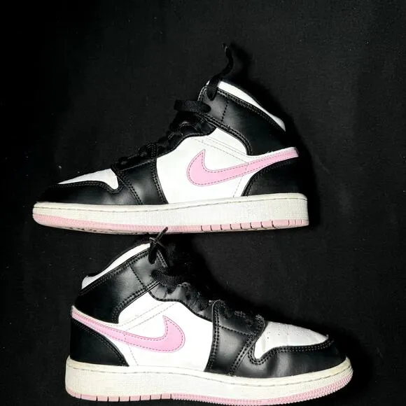 Size 4 - Nike Air Jordan 1 Mid GS White Light Arctic Pink Men's Shoes