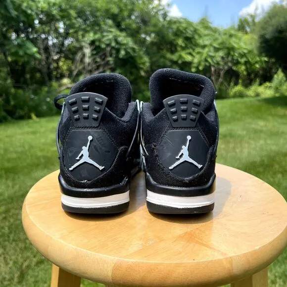 Size 4.5 - Nike Air Jordan 4 Retro SE GS Black Canvas Men's Shoes - Ships Now