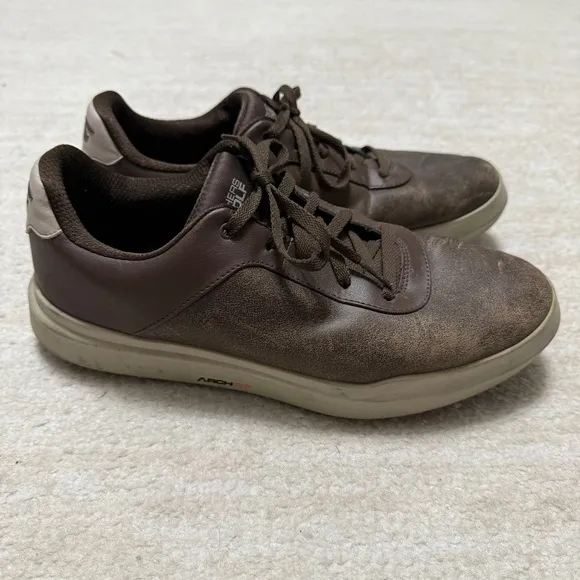 Skechers Go Golf Relaxed Fit Drive 5 LX Shoes Brown Spikeless Goodyear Size 10
