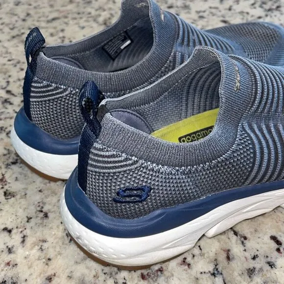 Skechers Mens Delmont Jenko Relaxed Fit Slip On Shoes Navy Size 9.5