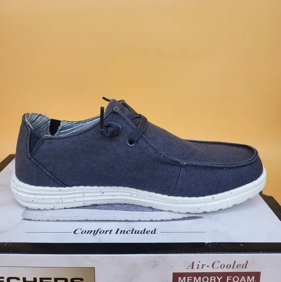 Skechers Men's Relaxed Fit Slip-On Melson - Chad Shoes in Navy
