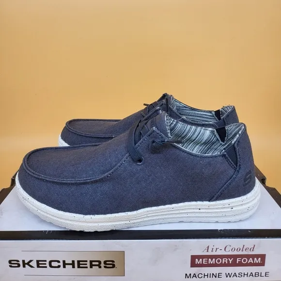 Skechers Men's Relaxed Fit Slip-On Melson - Chad Shoes in Navy