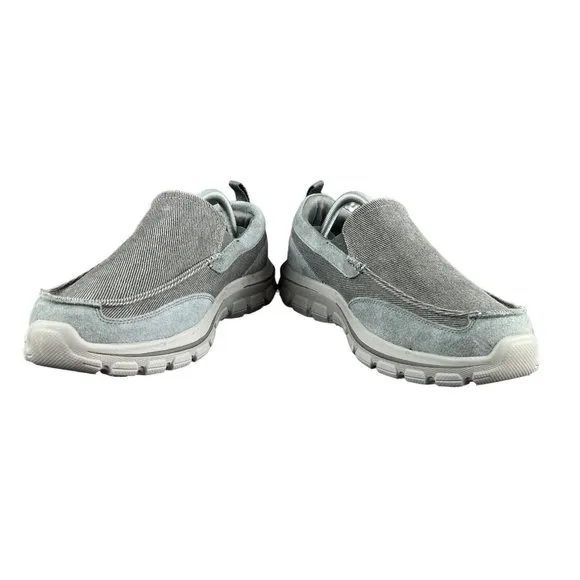 Skechers Palmero Matthis Charcoal Grey Slip On Casual Shoes Men's Sz 8.5-9.5 EE