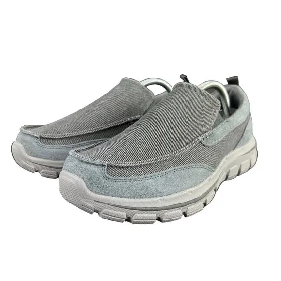 Skechers Palmero Matthis Charcoal Grey Slip On Casual Shoes Men's Sz 8.5-9.5 EE
