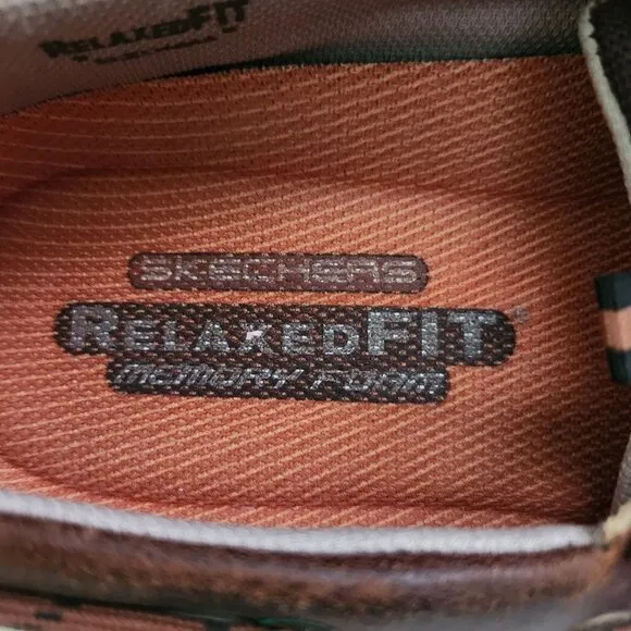 Skechers Relax Fit  Memory Foam Leather Boat Shoes Size 12