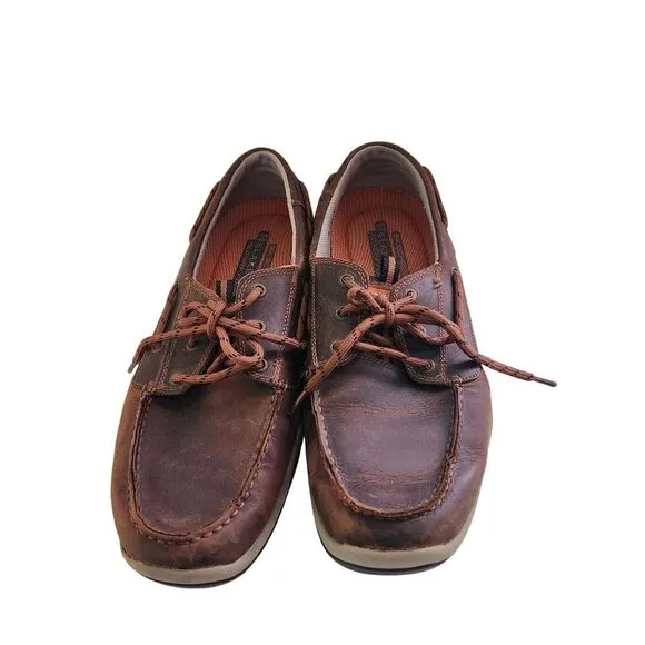 Skechers Relax Fit  Memory Foam Leather Boat Shoes Size 12