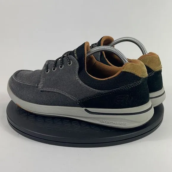 Skechers Relaxed Fit Elent Gray Casual Comfort Boat Shoes 65493 Men’s Size 9