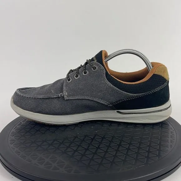 Skechers Relaxed Fit Elent Gray Casual Comfort Boat Shoes 65493 Men’s Size 9