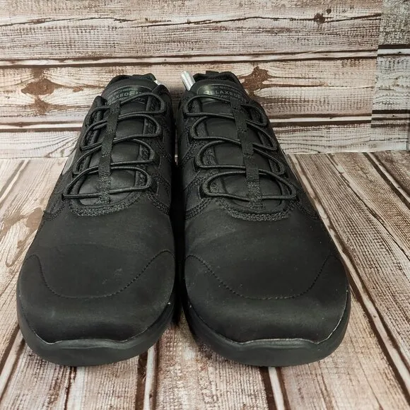 SKECHERS Relaxed Fit Womens 11 Black Work Slip Resistant Comfort Shoes 77211 EUC