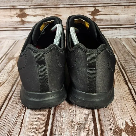 SKECHERS Relaxed Fit Womens 11 Black Work Slip Resistant Comfort Shoes 77211 EUC