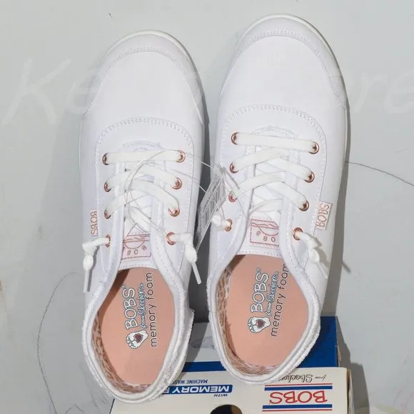 Skechers Women's BOBS B Cute Sneaker WHITE