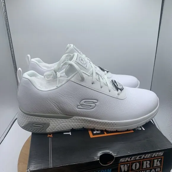 Skechers Work Relaxed Fit Womens Size 11 Shoes White Marsing Sneakers 108010