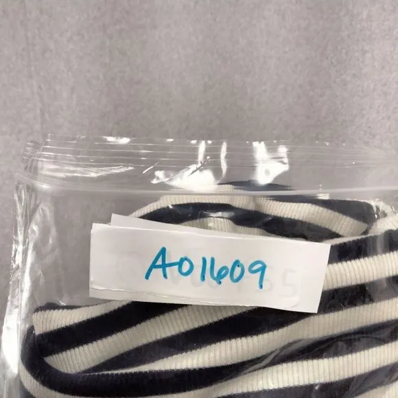 Soft Surroundings Marina Dress Womens Sz S Blue White Striped Asymmetrical Hem