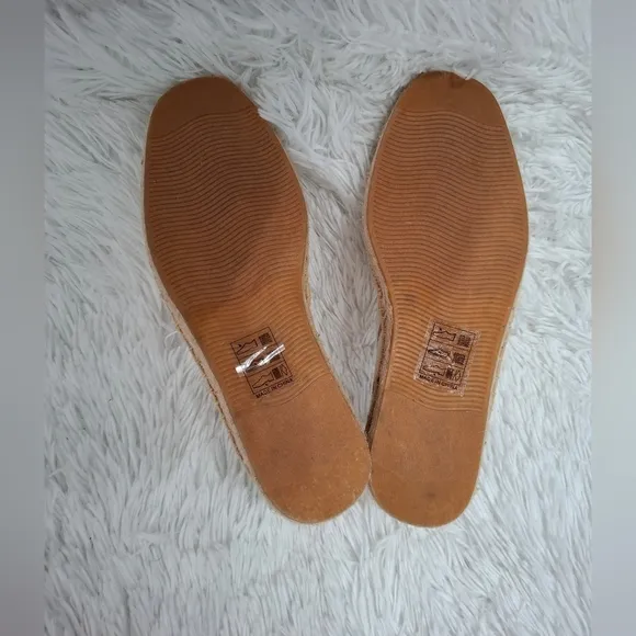 Soludos Dali Canvas Slip On Jute Men’s Espadrille Shoes Brown Stripped Size 8.5