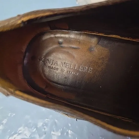 Sonja Vellere Leather Shoes Size 42 Made in Italy Mens 9 Womens 11.5