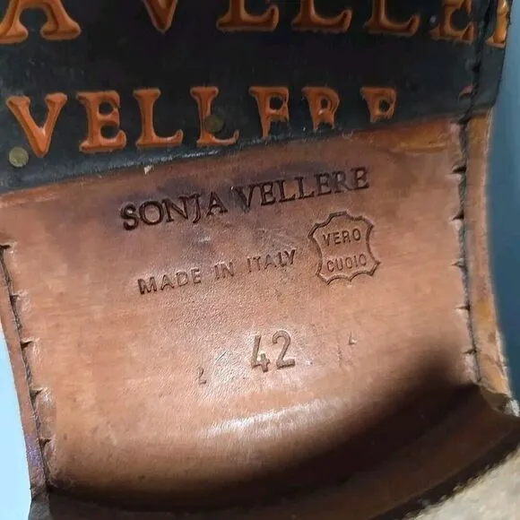 Sonja Vellere Leather Shoes Size 42 Made in Italy Mens 9 Womens 11.5