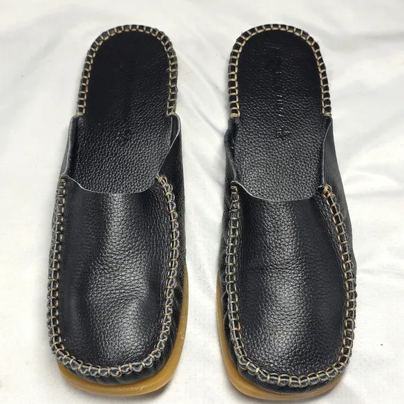 Soul Of Africa by Clarks Women's Black Slip-On Leather Mules Size 8 NWOB