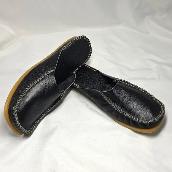 Soul Of Africa by Clarks Women's Black Slip-On Leather Mules Size 8 NWOB