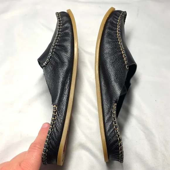 Soul Of Africa by Clarks Women's Black Slip-On Leather Mules Size 8 NWOB