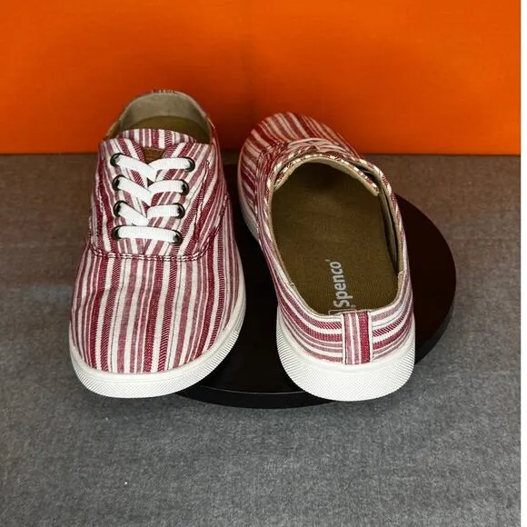Spenco Waco Shoe Company Khloe Kick Red White Stripe Size 6 B EU 36 B