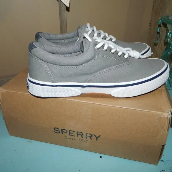 Sperry Halyard CVO Boat Shoes Gray Mens Size 7 NEW