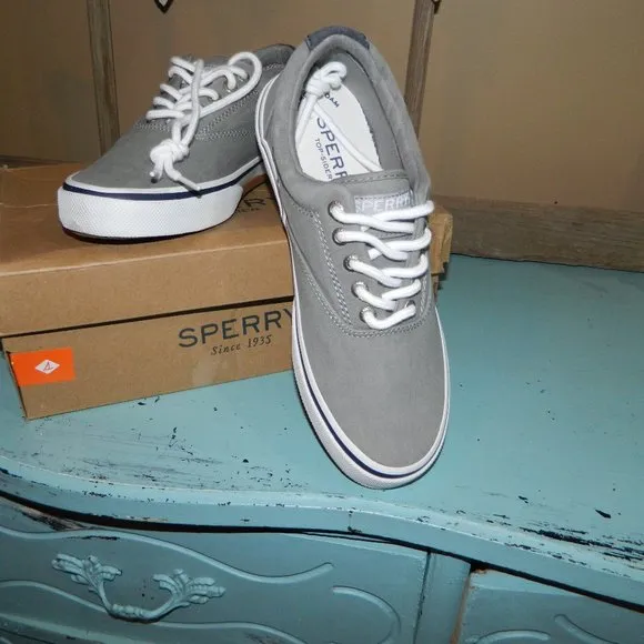 Sperry Halyard CVO Boat Shoes Gray Mens Size 7 NEW