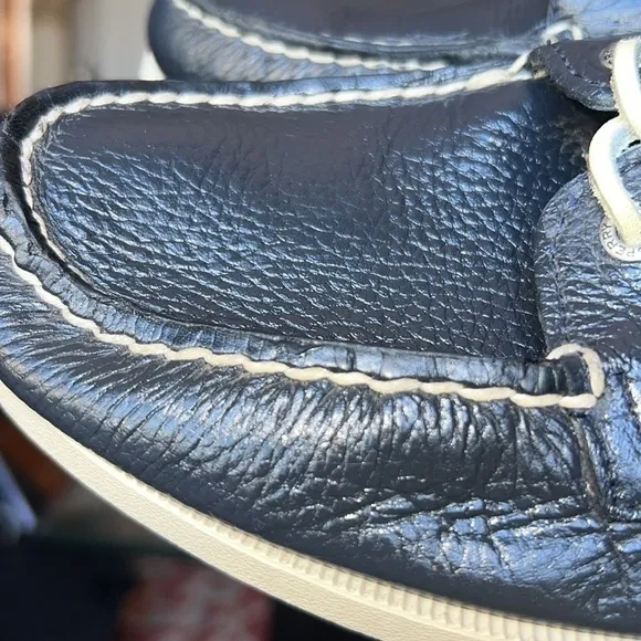 Sperry Men’s 2-Eye charcoal Leather Boat Shoe Size11.5 ,used,leather,dark color