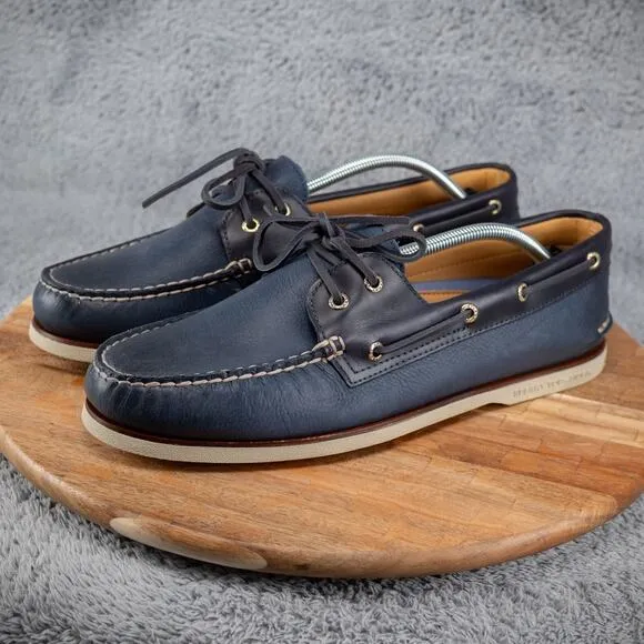 Sperry Mens Gold Cup Authentic Original Boat Shoes Navy 2-Eye 0219485 Mens 13 M