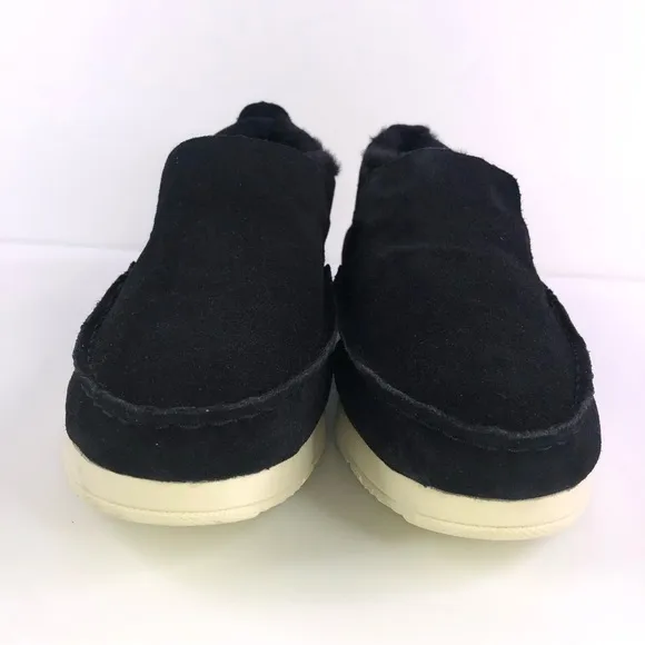 Sperry Mens Moc Sider Black Suede Lined Slip on Boots Shoes STS23724 Size 10.5M