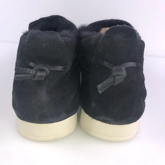 Sperry Mens Moc Sider Black Suede Lined Slip on Boots Shoes STS23724 Size 10.5M