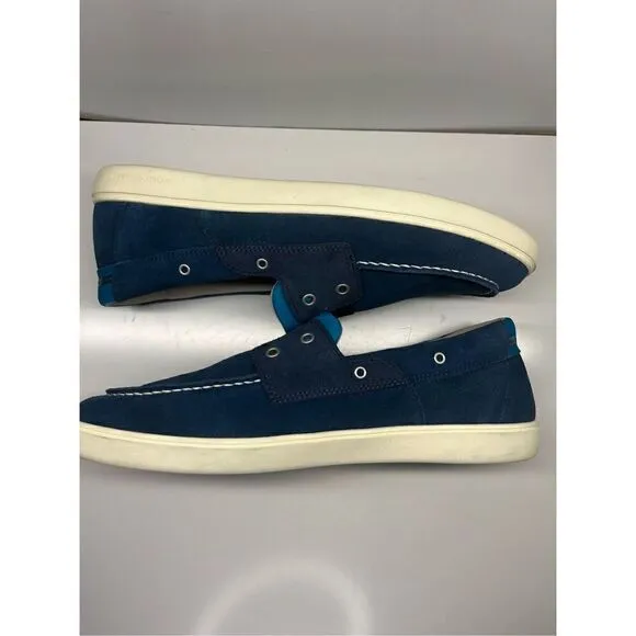 Sperry Men's Outer Banks Top Sider Suede Boat Deck Shoes 13 Navy Blue STS23569