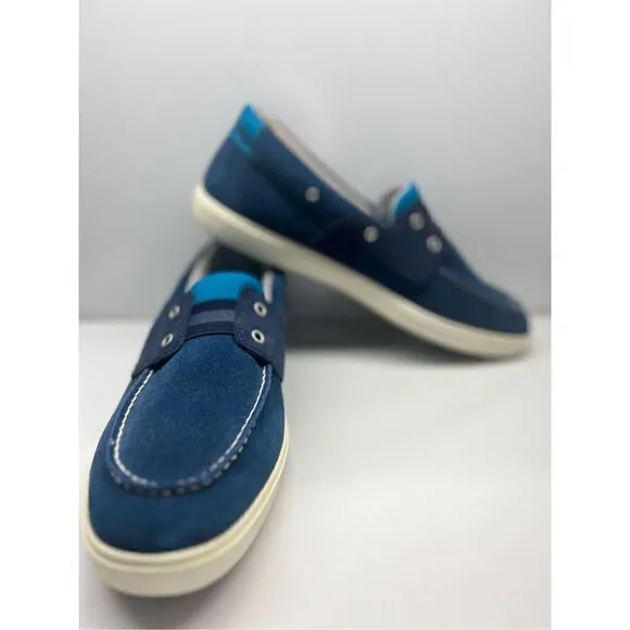 Sperry Men's Outer Banks Top Sider Suede Boat Deck Shoes 13 Navy Blue STS23569