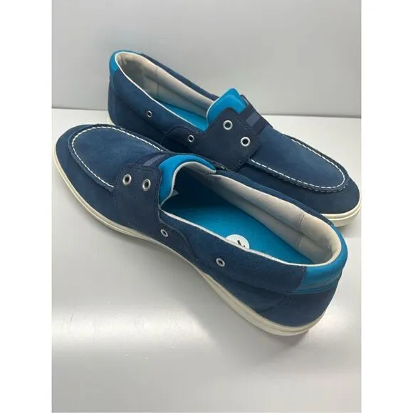Sperry Men's Outer Banks Top Sider Suede Boat Deck Shoes 13 Navy Blue STS23569